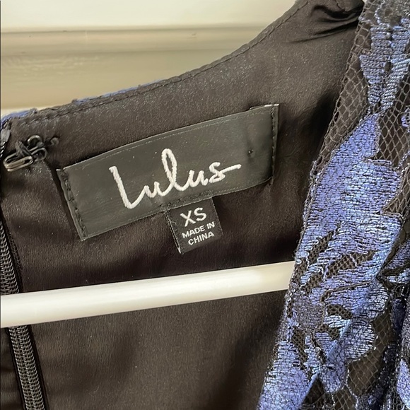 Lulu's Navy Blue Lace Ruffled Tiered Sleeveless Maxi Dress - Picture 7 of 8